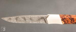   Couteau " 1820 " par Nicolas Mestrallet - Atelier du couteau de Vaunaveys - Damas mosaïque et bois de fer