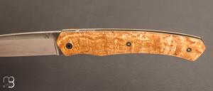 Couteau " 1820 "  piémontais par Julien Maria - XC75 et Loupe de filaire