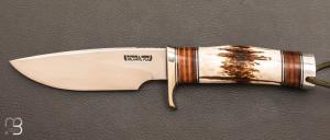 Couteau  " #25 Trapper " droit de Randall  - Bois de cerf