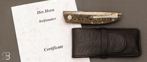  Couteau " 450# " par Des Horn - Fatcarbon "Unigold" et Damasteel