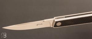   Couteau " Apocalypse " custom par Jean-Pierre Martin - Fibre de carbone et lame en RWL34