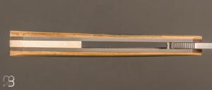 Couteau " Art Déco " custom ivoire de mammouth et RWL-34 par Christophe Arbogast