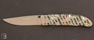 Couteau " Atlanta Lady" custom par Koji Hara - Abalone et Cowry-Y 