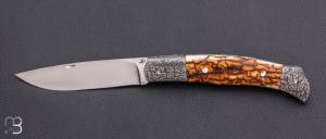   Couteau " Auroch " custom par Jean-Pierre Suchéras - Mammouth et RWL34