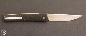 Couteau " Basic " fibre de carbone et G10 "pocket clip" de Jean Pierre Martin