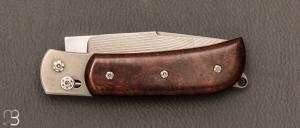    Couteau  "  Billy " par Éric Parmentier - Bois de fer d'Arizona et Suminagashi SGPS