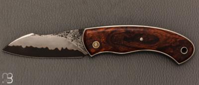    Couteau " Brevimana " custom par Silas Coutellerie - Bois de fer et Sandinox cuivré