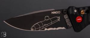 Couteau pliant C.A.C. " MN400 Forces Sous-Marine " Marine Nationale - PA6 FV noir