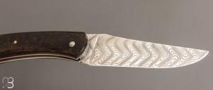 Couteau " Camembert damas" régional pliant en ébène