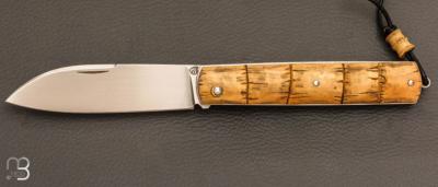    Couteau " Canif " custom par David Breniere - Buis sculpté et Elmax