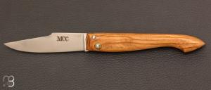 Couteau " Capucin " en olivier et lame N690 par la coutellerie Cognet