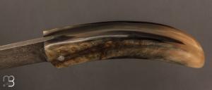 Couteau " Curni lame damas " par Alexandre Musso