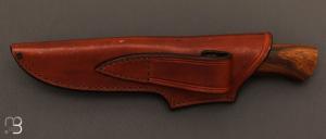  Couteau " Droit " en Palo Santo et lame acier 90McV8 par Laurent Gaillard