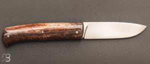   Couteau " Drop " slipjoint  custom par Raphaël Durand - Os de girafe et RWL34