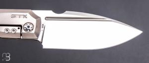   Couteau " Elementak " par CKF Knives et Thomas Gony GTKnives - Titane  et M398