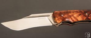 Couteau " Fallout " de collection par Olivier Ouertal - Loupe de palissandre