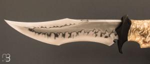 Couteau " Fighter " custom de Samuel Lurquin - Corne de bœuf musqué