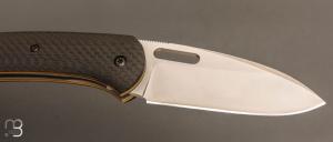  Couteau " Fox " liner-lock custom par Emmanuel Lebrun - Fibre de carbone et RWL34 