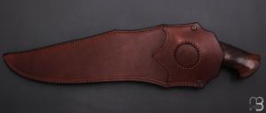     Couteau "Grand Fighter Sub-Hilt" custom fixe de Samuel Lurquin - Ironwood et damas
