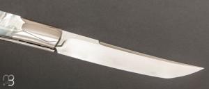   Couteau " Gentleman " pliant artisanal de Cyril Kalisz - Nacre et RWL34