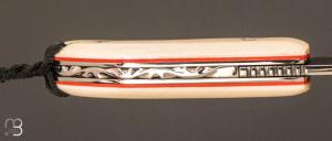 Couteau " Giaponnino " liner-lock par CITADEL - Os et N690Co