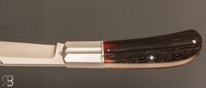    Couteau " Grand Lanny's clip " de Ken Steigerwalt - Amber Stag et RWL34
