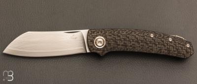   Couteau " Haddock " custom de Jens Anso - Fibre de carbone et lame en VG10 "TAKEFU"