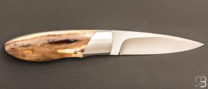 Couteau " Hunter " fixe par Schuyler Lovestrand - Ivoire de morse