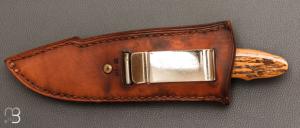 Couteau " Hunter " fixe par Schuyler Lovestrand - Ivoire de mammouth