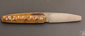    Couteau " Kashmir " custom de Michel Grini - Laiton et lame en D2