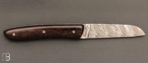  Couteau de poche pliant L08 damas manche bois de fer par Perceval