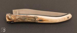  Couteau Laguiole en Aubrac 12 cm manche en ivoire de mammouth