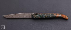  Couteau Laguiole custom par St�phane Rambaud - Molaire de mammouth et damas