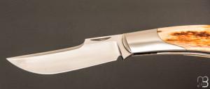  Couteau " Lanny Bowie " custom de Jean Baptiste Leveque - Ivoire de mammouth et RWL34