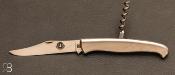 Couteau " Le Phenix " avec tire-bouchon manche brossé inox par Coursolle
