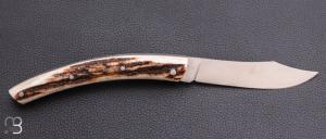   Couteau Le Thiers 11CM par Cognet -  Bois de cerf Sambar