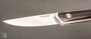    Couteau " Le Galeriste Titane LPO " button-lock par Lepage Knives - Ebène