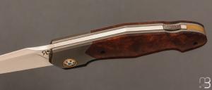    Couteau " Lock-Back " custom par Romain Lopez - Bois de fer et RWL-34