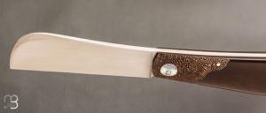    Couteau " London " pliant fait main par Bastien Toubhans - Atelier Beau Merle - Micarta et RWL34
