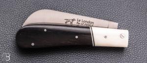     Couteau de poche " London " par Le Fidèle - Ébène et os