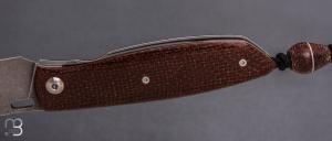   Couteau " Lupin  " custom par Charron Baptiste BC Coutellerie - Micarta