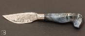 Couteau " Masunin " par Roberto Ottonello - Peuplier teinté stabilisé et Damas