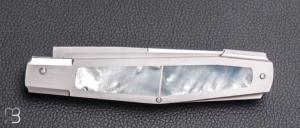    Couteau " custom " par Vincent Lafaye - Nacre blanche et RWL34