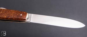  Couteau "Navette 1 pièce cran d'arrêt" de collection par Adrien Vautrin - Micarta