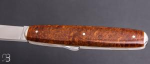  Couteau "Navette 1 pièce cran d'arrêt" de collection par Adrien Vautrin - Micarta