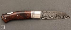   Couteau  " Ork " custom lock-back par Raphaël Durand - Damas de Samuel Lurquin
