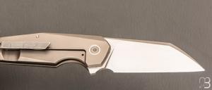    Couteau " P'ti "  custom par Philippe Jourget - Titane/Damas et CPM 154 CM