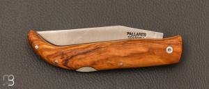 Couteau Pallarès Solsona pompe arrière Olivier et lame Carbone