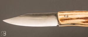  Couteau  de poche Piémontais Bois de cerf de Richard Ciachera