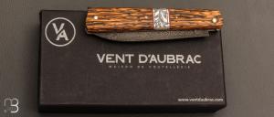    Couteau " Plume " par Vent d'Aubrac - Jérôme Lamic- Palmier et lame damas